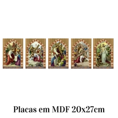 Kit 15 Quadros Via Sacra em Placa de Mdf 20x27cm Orathea - Personalize Canecas Azulejos e mais | Orathea Presentes