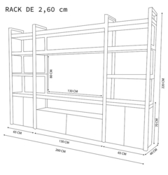 RACK TV Paraiso Puertas y cajones - tienda online