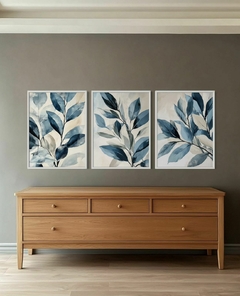 Trio blue leaves - comprar online