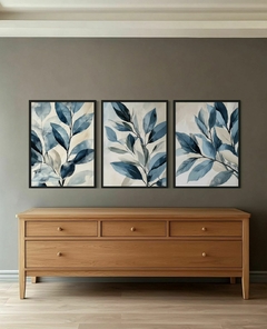 Trio blue leaves