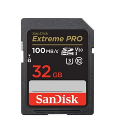 CARTÃO SANDISK SD EXTREME PRO 32GB 100MB/S 4K UHD