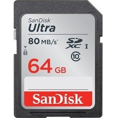 Cartão SanDisk SD 64Gb 80mb/s Ultra SDXC UHS -I