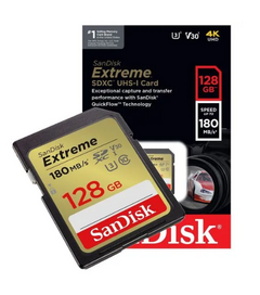 Cartão SanDisk SD 128Gb 150mb/s Extreme SDHC 4k na internet