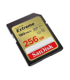 Cartão SanDisk SD 256Gb 180mb/s Extreme SDHC 4k - comprar online