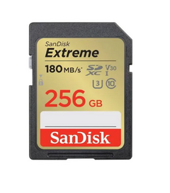 Cartão SanDisk SD 256Gb 180mb/s Extreme SDHC 4k