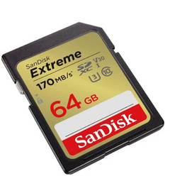 Cartão SanDisk SD 64Gb 170mb/s Extreme SDHC 4k - comprar online