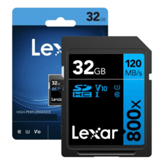 Cartão de Memória SDHC 32Gb Lexar 120mb/s 800x UHS-I V10 U1 PROFISSIONAL (Série BLUE)