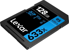 Cartão de Memória SDXC 128Gb Lexar 95mb/s 633x UHS-I V30 U3 4K-UHD PROFISSIONAL (Série BLUE) - Foto Imagem Rio