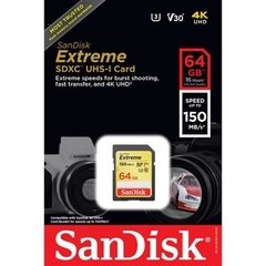 Cartão SanDisk SD 64Gb 150mb/s Extreme SDHC 4k - comprar online
