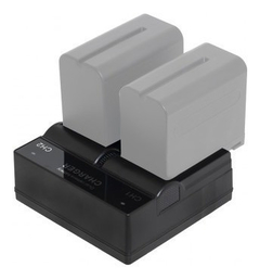 Carregador Duplo P/ Bateria De Led Np-f550 F570 Np-f970 CD9702 - comprar online