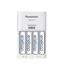 CARREGADOR COM 4 PILHAS ENELOOP PANASONIC AA 2000MAH - comprar online