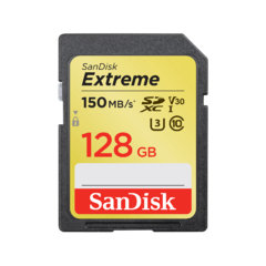 Cartão SanDisk SD 128Gb 150mb/s Extreme SDHC 4k