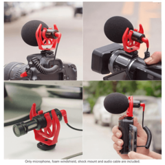 Microfone Shotgun Direcional LensGo DMM1 Condensador Universal para Câmeras e SmartPhones na internet