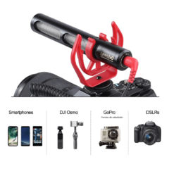 Microfone Shotgun Lensgo LYM-DMM2 Supercardioide para Câmeras e SmartPhone na internet