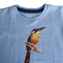 Imagem do Camiseta feminina udu - azul-claro - 100% algodão
