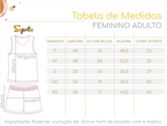 Pijama adulto feminino algodão regata Tamanduá-bandeira - loja online