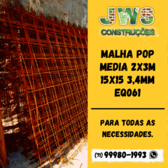 MALHA POP MEDIA 2x3m 15X15 3,4mm EQ061