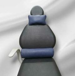 Juego de almohadones cervical y lumbar Ecocuero Azul Marino