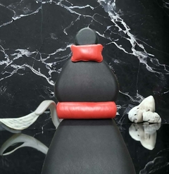 Juego de almohadones cervical y lumbar Ecocuero Rojo Tomate