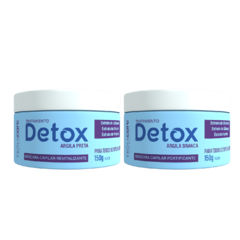 White and Black Clay Detox Hair Mask I For Oily Hair with Dry Ends