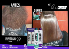 Lisorganic Alisado Progresivo Kit 2 x 300ml - Cabello liso sin formol (Champú + Activo) - Troia Hair Cosmetics