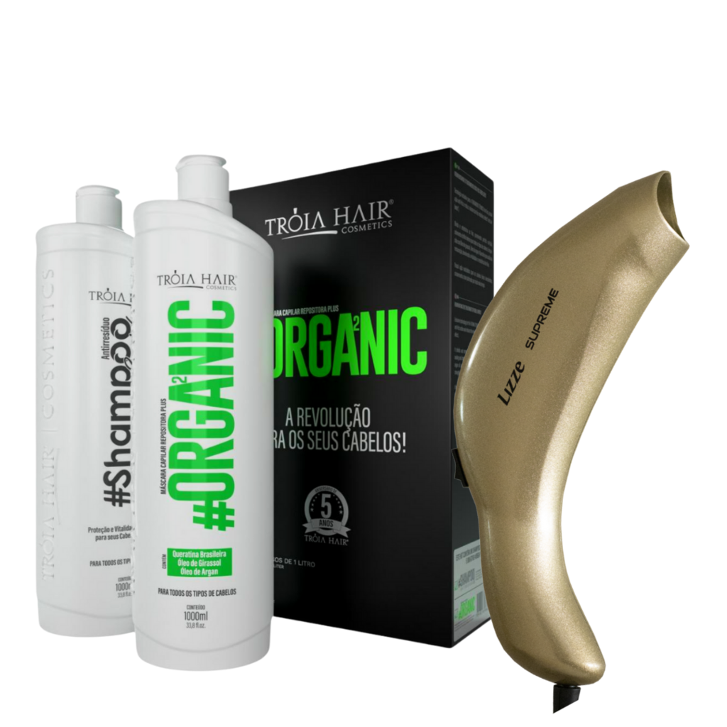 Kit Keratin Treatment Organic Photon Lizze Supreme 3 Lights