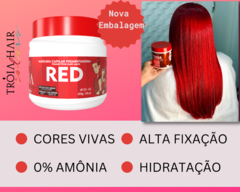 Máscara Troia Colors Red - Ativador de Tom - Troia Hair Cosmetics