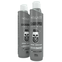 Kit 4 Man Shampoo e Condicionador 300ml - Troia Hair - Troia Hair Cosmetics