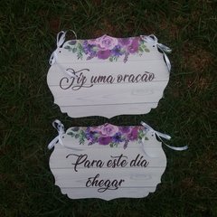 Placa Cadeira dos noivos Roxo/Lilás - comprar online