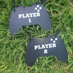 Placa Cadeira dos noivos "Player"