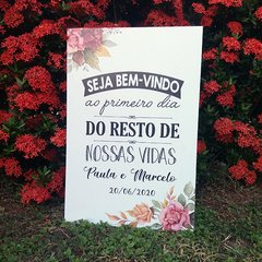 Placa de Boas Vindas / Recepção