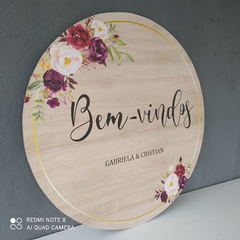 Placa de Boas Vindas / Recepção redonda - comprar online