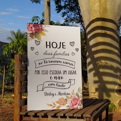 Placa de Boas Vindas / Recepção