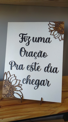 Placa Girassol em alto relevo - comprar online