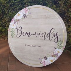 Placa de Boas Vindas / Recepção redonda - Quando eu Casar