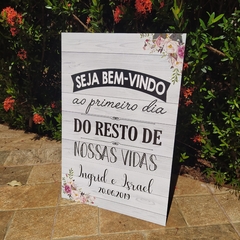 Placa de Boas Vindas / Recepção