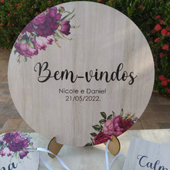 Placa de Boas Vindas / Recepção redonda - comprar online