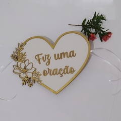 Placa Cadeira dos noivos Coração PRONTA ENTREGA - comprar online