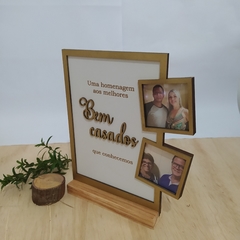 Quadro de homenagem Bem casados na internet