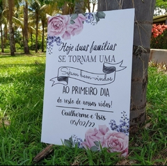 Placa de Boas Vindas / Recepção