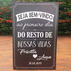 Placa de Boas Vindas / Recepção