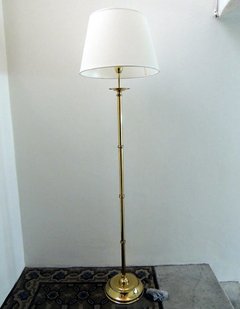 Lámpara de pie recta bronce con nudos