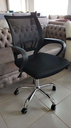 Silla de oficina cromada - comprar online