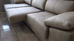 Sofa París 3 + Modulo en Cuerotex Stone - Casa Marchisio