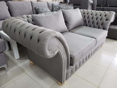 Sofa Chesterfield en Cuerotex Grey