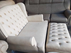 Sillon + Puff Capitone - comprar online