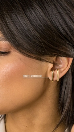 BRINCO EAR HOOK LINE - OURO 18K na internet