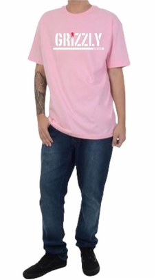 Camiseta Grizzly Bear Hip Hop 100% Algodão Sk8 Rosa (Masculina) na internet