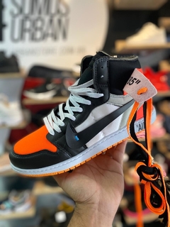 Tênis Nike Air Jordan 1 Chicago OFF WHITE Laranja C/Branco (Masculino)