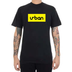 Camiseta Urban Collection Logo In Box - Preto C/Amarelo (Masculina)